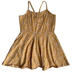 Yellow Floral Mini Dress